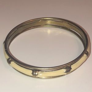 Gold bamboo design bangle bracelet